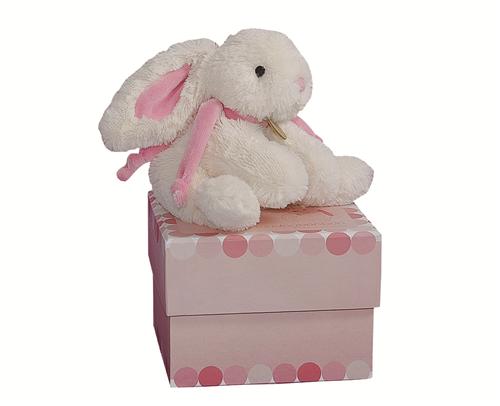 Doudou et Compagnie Lapin Bonbon Petit Modèle Rose